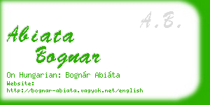 abiata bognar business card